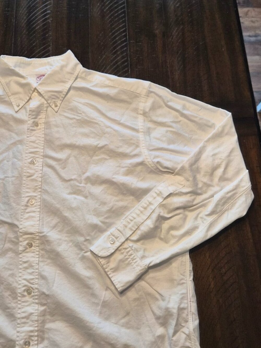 Brooks Brothers Makers madison Button Up Shirt Mens White Non Iron 16.5-35 G923